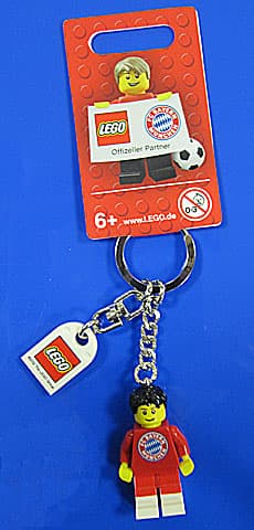 FC Bayern Key Chain (Black Hair) LEGO Key Chain set (#5000147-1, 2012)