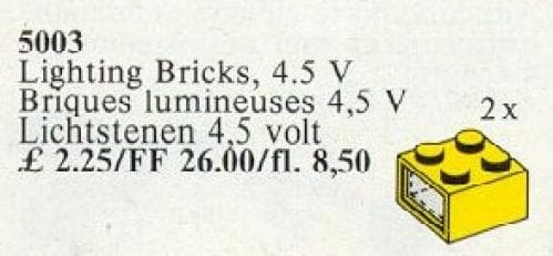 Light Bricks, 4.5V LEGO set (#5003-1)