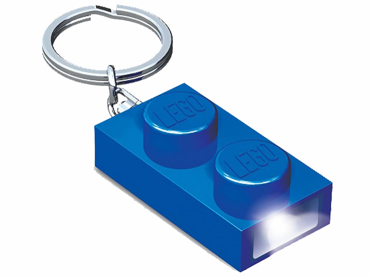1 x 2 Brick Key Light (Blue) LEGO Key Chain set (#5004262-1, 2014)