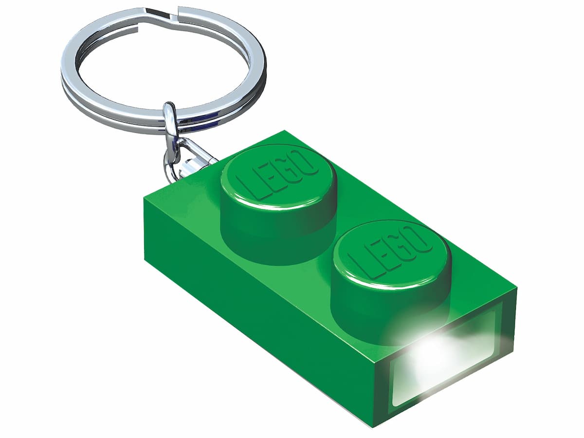 1 x 2 Brick Key Light (Green) LEGO Key Chain set (#5004263-1, 2014)