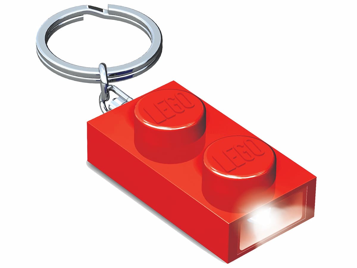 1 x 2 Brick Key Light (Red) LEGO Key Chain set (#5004264-1, 2014)