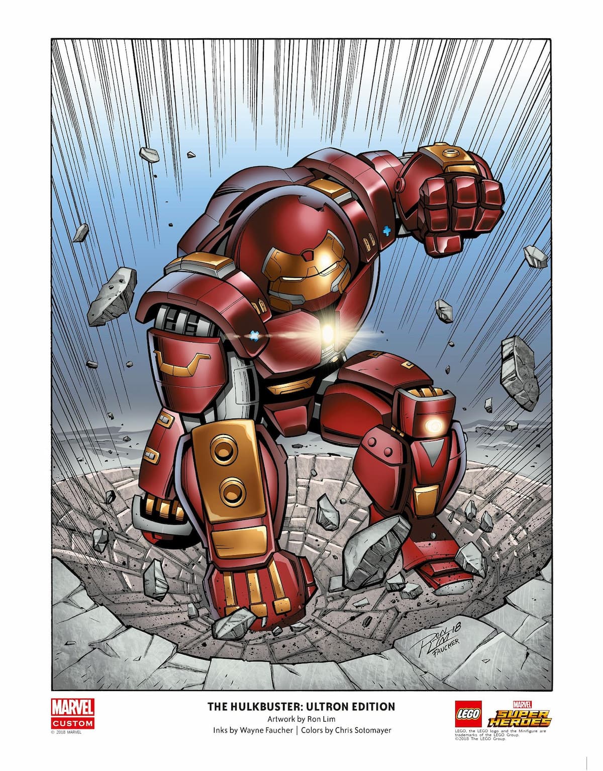 The Hulkbuster: Ultron Edition Art Print LEGO Posters and Art Prints set (#5005573-1, 2018)