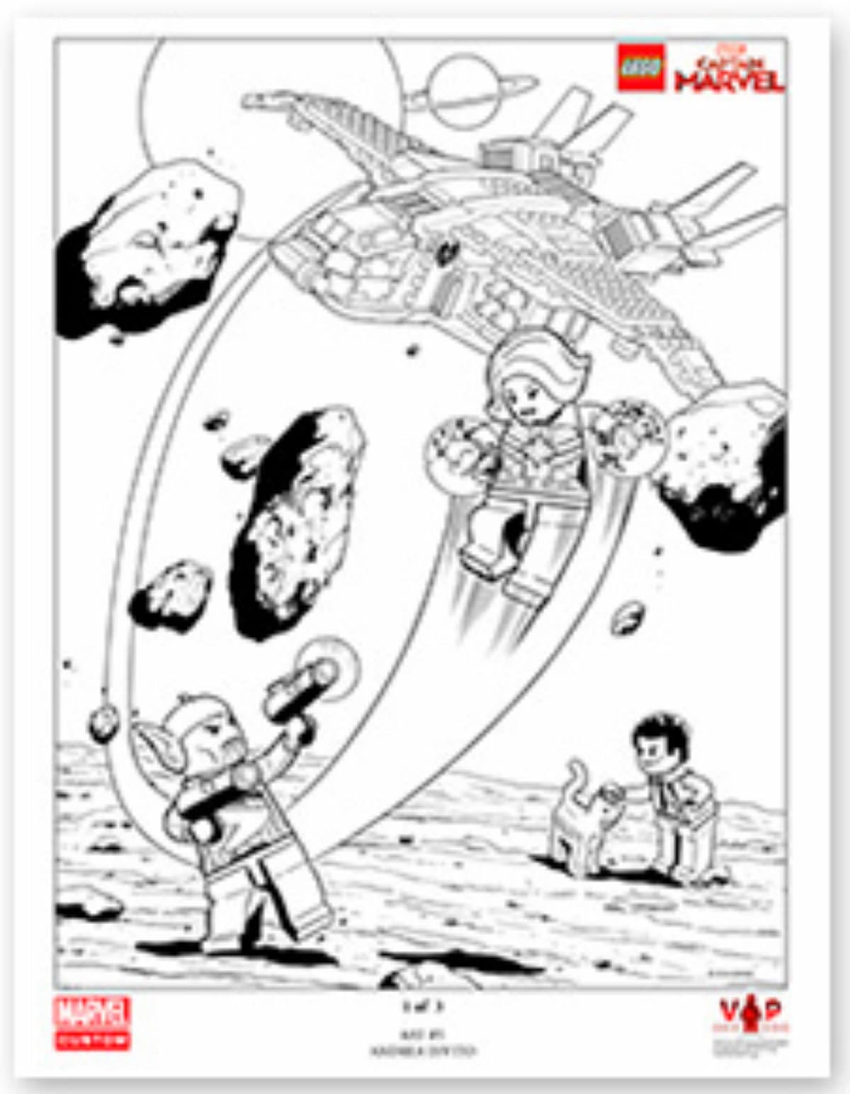 Captain Marvel Black & White Art Print LEGO set (#5005876-1)