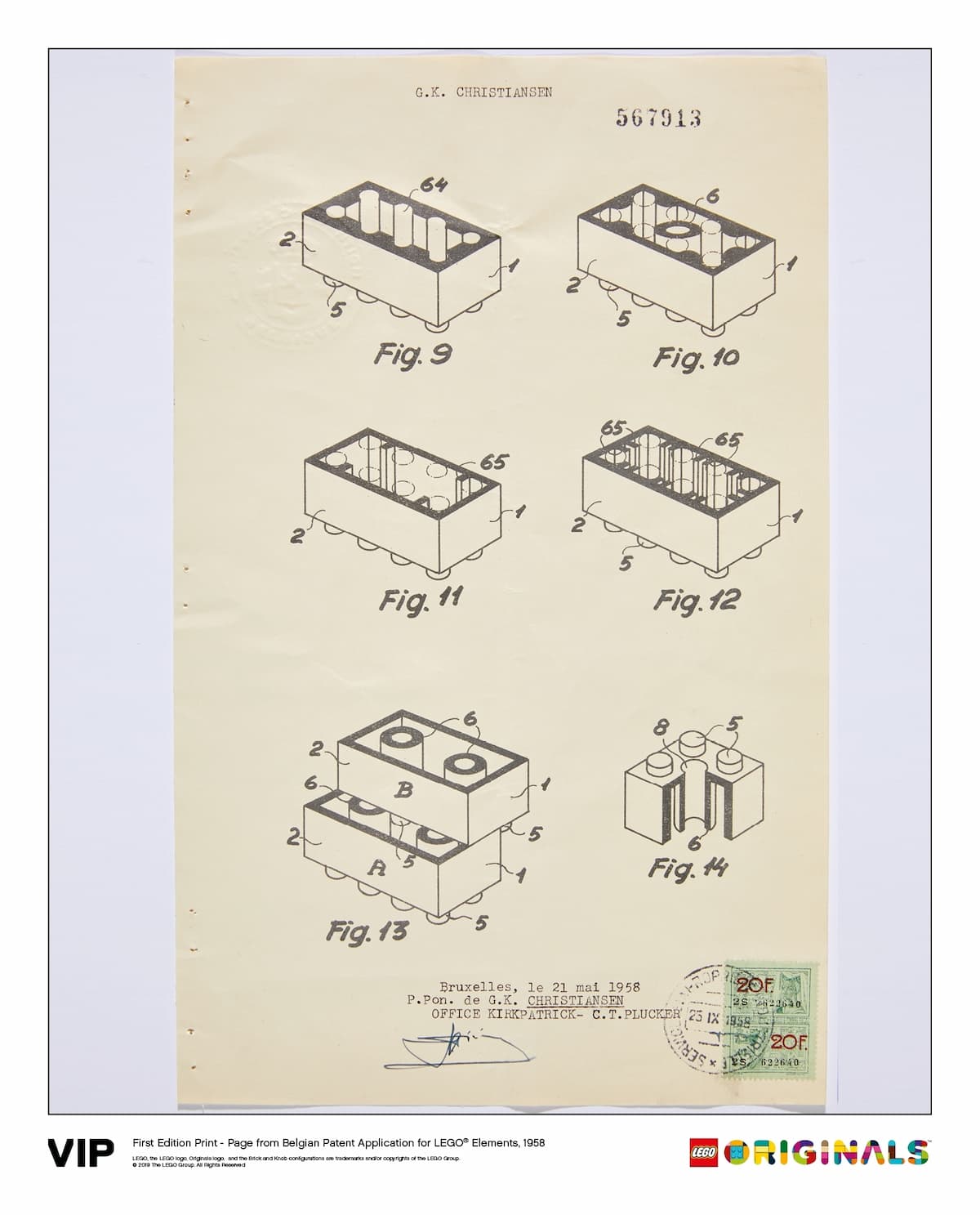 Belgian Patent LEGO Elements 1958 LEGO set (#5005996-1)