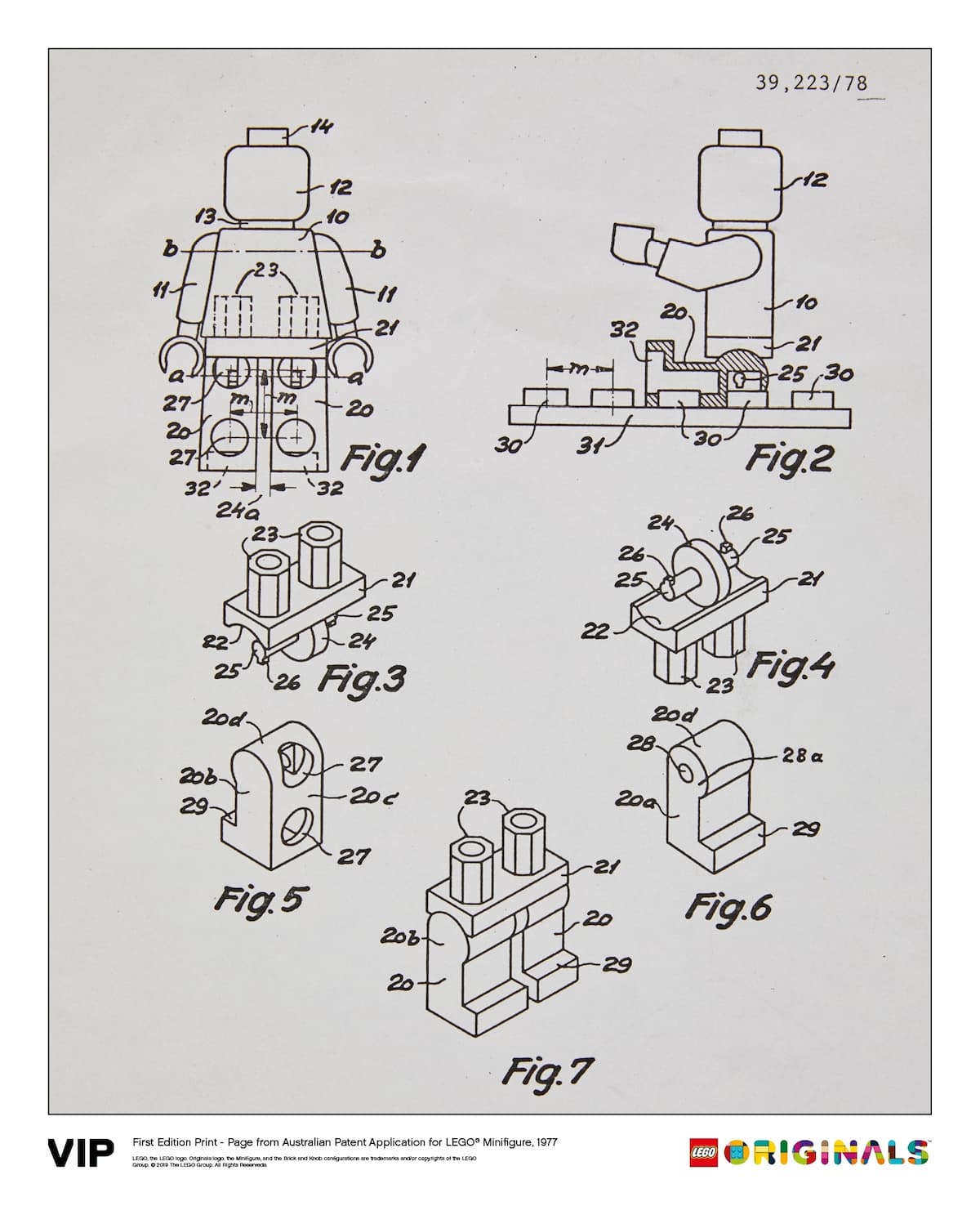 Australian Patent LEGO Minifigure 1977 LEGO set (#5006003-1)
