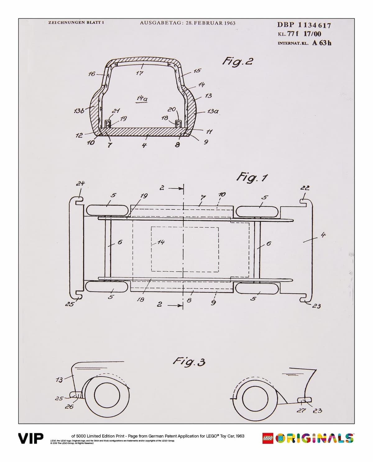 German Patent LEGO Toy Car 1963 LEGO set (#5006006-1)