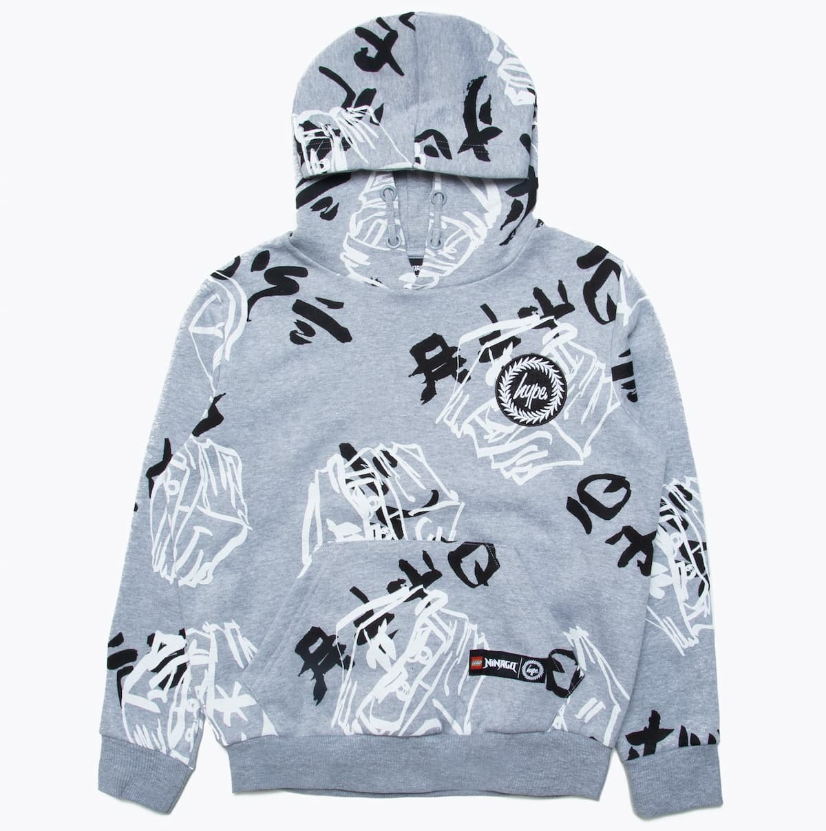 HYPE X LEGO NINJAGO Grey Just Hype Faces Pullover Hoodie LEGO set (#5006227-1)