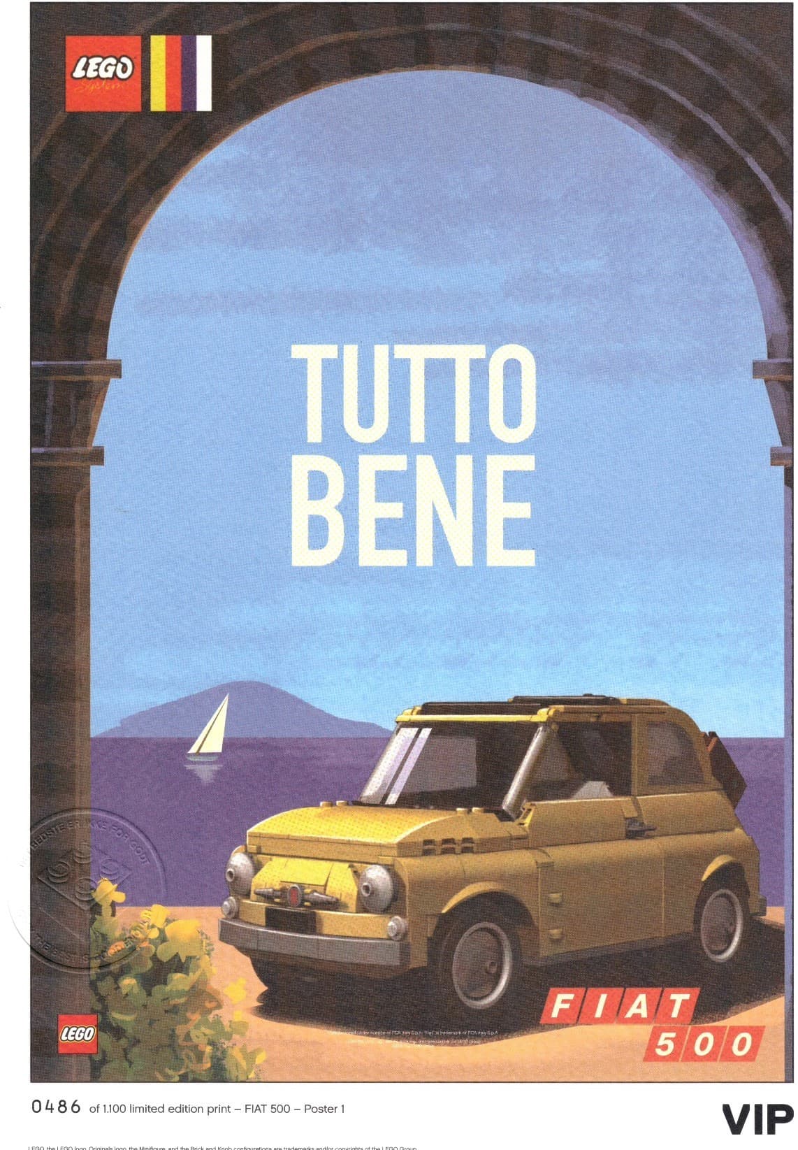 Fiat Art Print: "Tutto Bene" LEGO Posters and Art Prints set (#5006303-1, 2020)