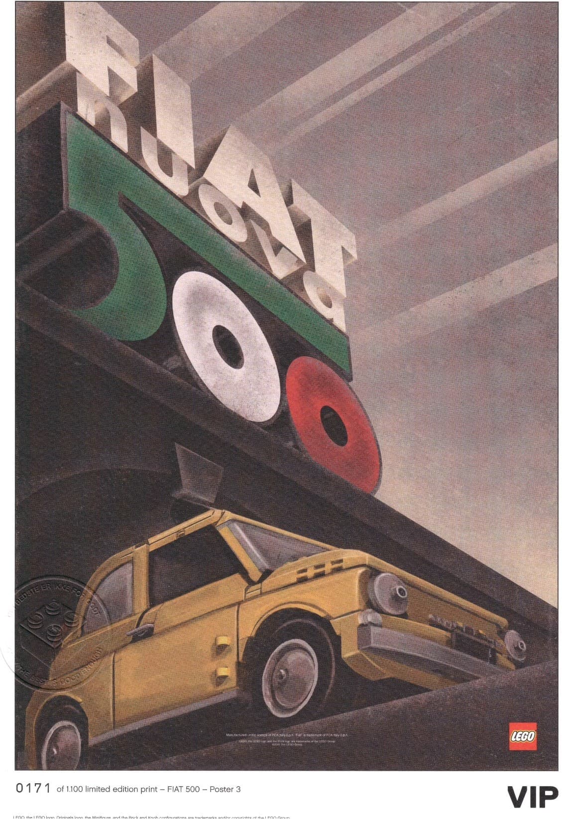 Fiat Art Print: "Nuova Italia" LEGO set (#5006305-1)