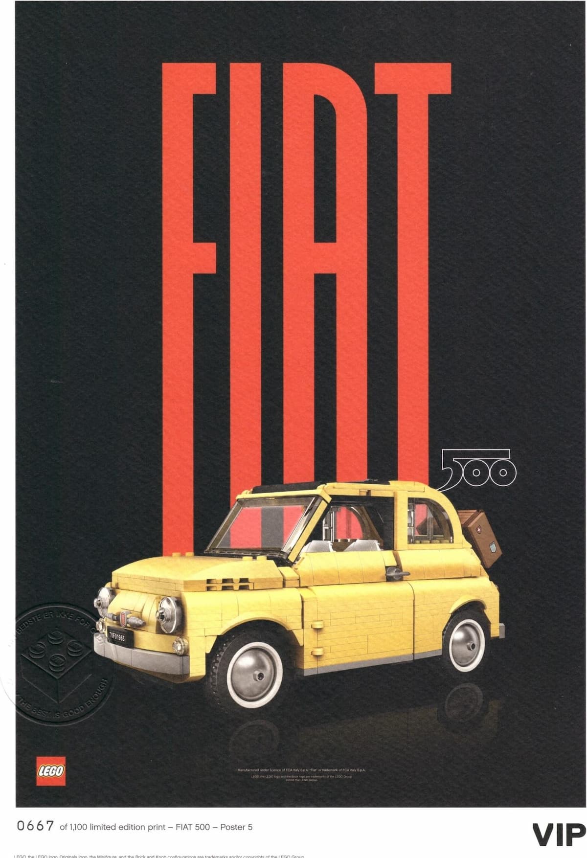 Fiat Art Print: "Modern" LEGO set (#5006307-1)
