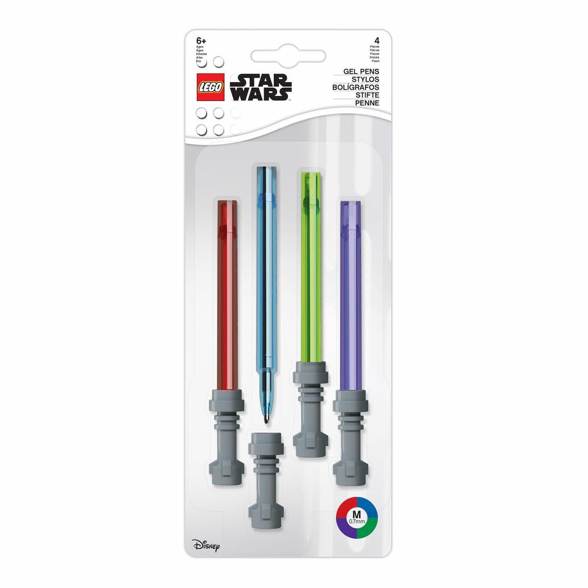 Lightsaber Gel Pen Multipack - 4 Pack LEGO Stationery and Office Supplies set (#5006372-1, 2020)