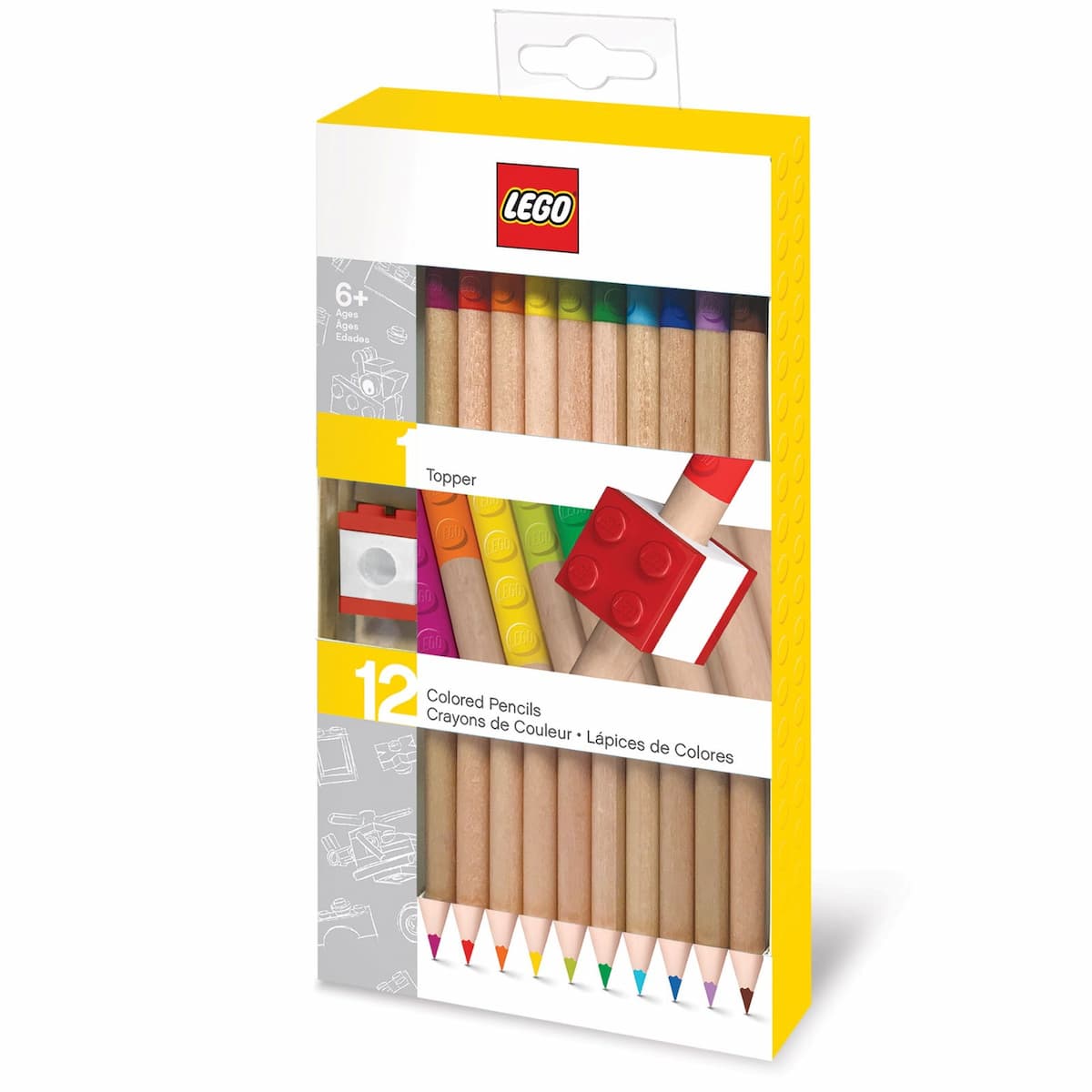 2.0 12-Pack Colored Pencils With Topper LEGO Stationery and Office Supplies set (#5007197-1, 2022)
