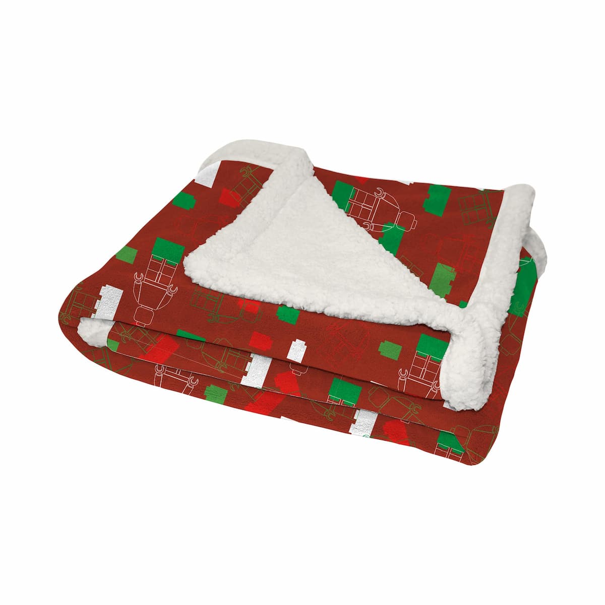 Sherpa-Backed Throw LEGO Houseware set (#5008992-1, 2024)