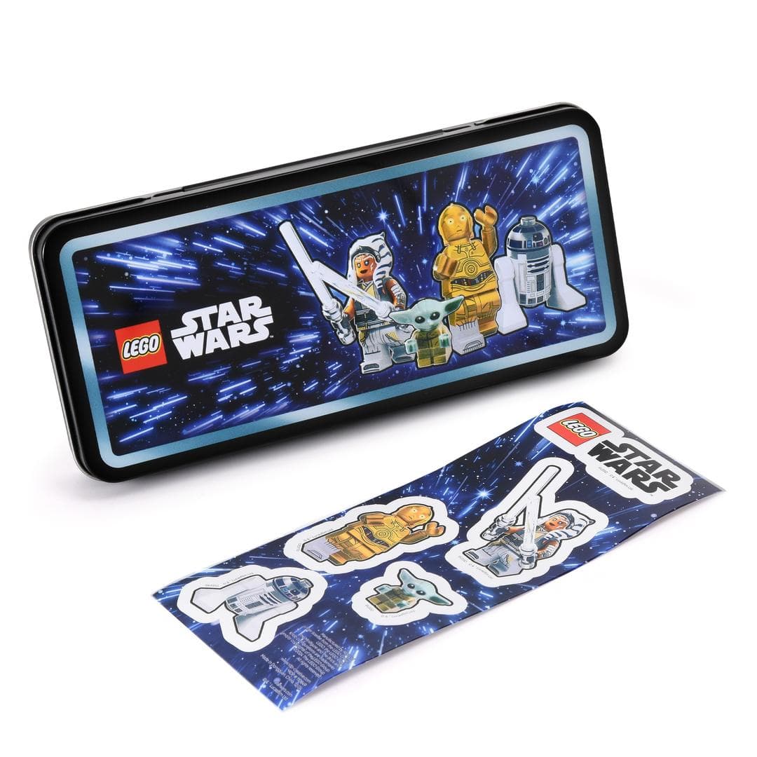 Star Wars Pencil Case with Stickers LEGO Stationery and Office Supplies set (#5009393-1, 2025)