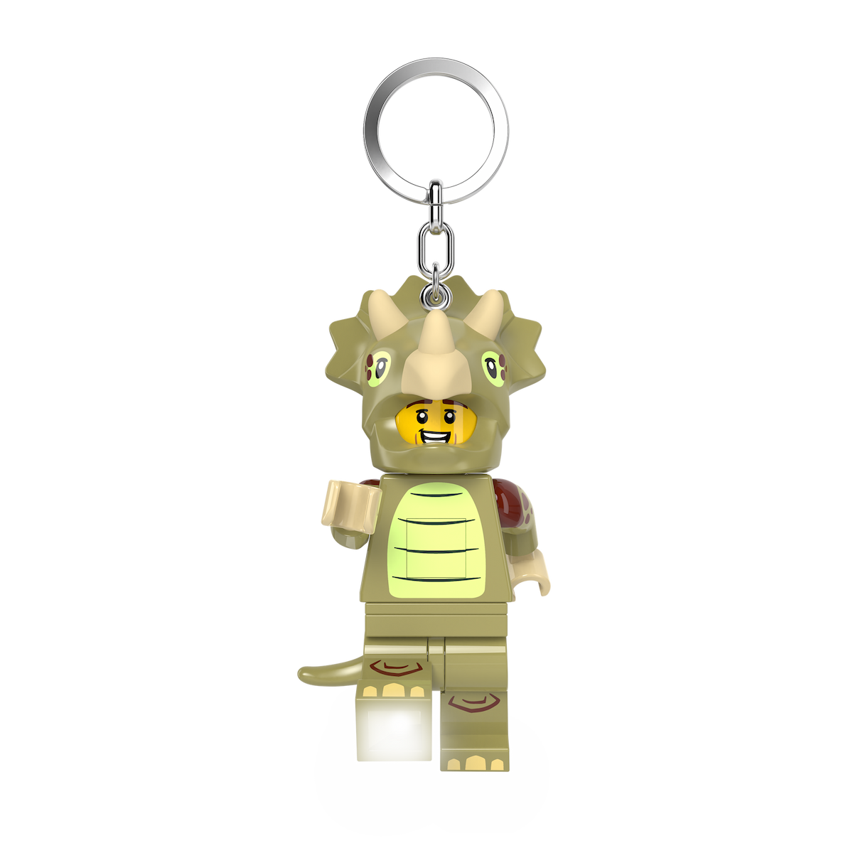 Triceratops Costume Fan Key Light LEGO Key Chain set (#5009481-1, 2025)