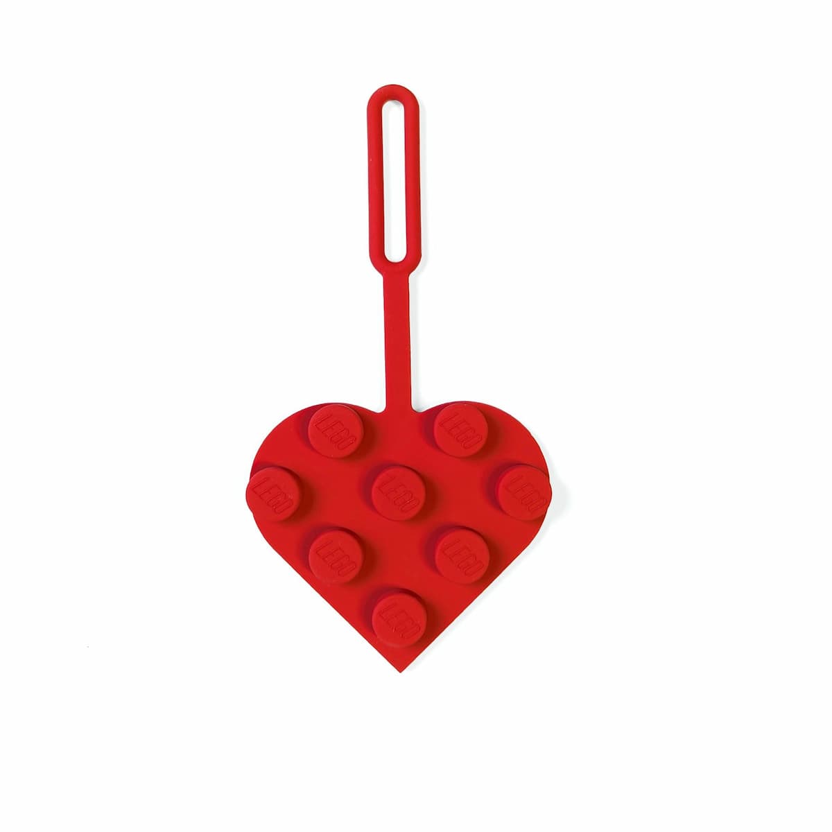 3x3 Heart Red Bag Tag LEGO Bag and Luggage Tags set (#5009504-1, 2025)