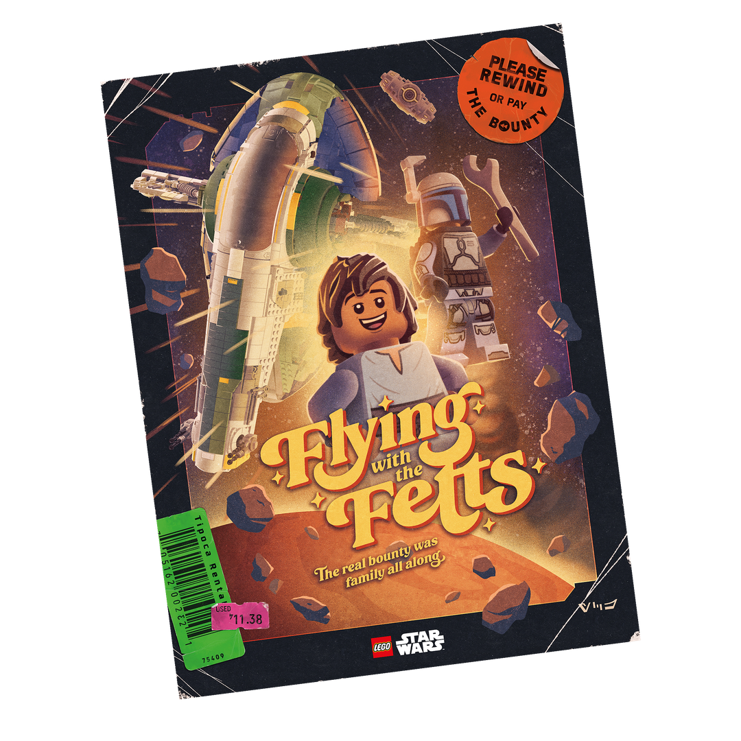 "Flying with the Fetts" by Joe Hogan Poster LEGO Posters and Art Prints set (#5009512-1, 2025)