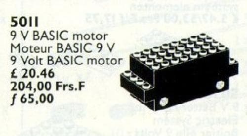 9V Basic Motor LEGO set (#5011-1, 1992)