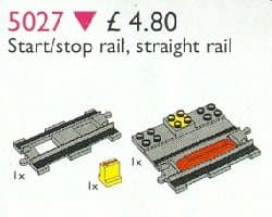 Start-Stop Rail and Straight Rail LEGO set (#5027-1)