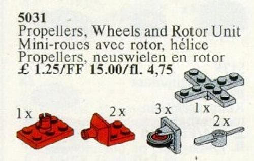 Propellers, Wheels, Rotor Unit LEGO set (#5031-1)