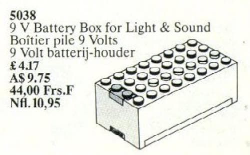 9V Battery Box LEGO set (#5038-1, 1988)