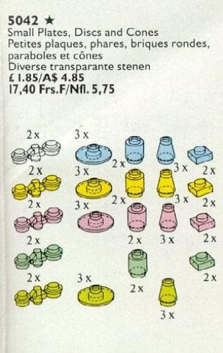 Space Light and Radar Plates, Disks, Cones LEGO set (#5042-1)