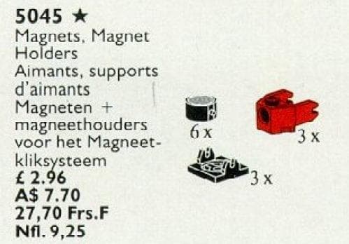 Magnets, Magnet Holders LEGO set (#5045-1)