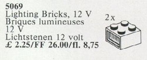 12V Lighting Bricks LEGO set (#5069-1, 1987)