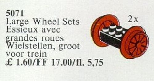 Wheel Sets, Large, Red LEGO set (#5071-1)