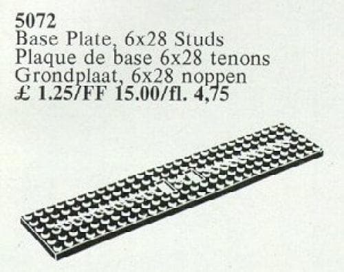 Wagonplate, 6 x 28 Studs LEGO set (#5072-1)