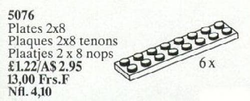 Plates 2 x 8 LEGO set (#5076-1)