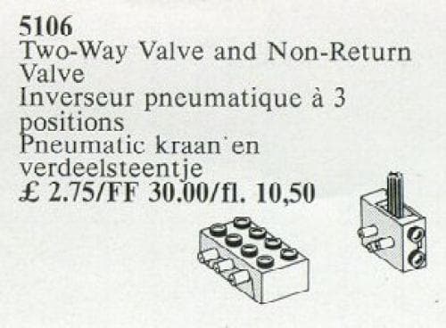 Two-Way Valve and Non-Return Valve LEGO set (#5106-1)
