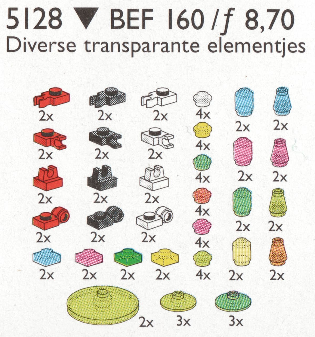 Transparent Plates, Bricks, Toolholders LEGO set (#5128-1)