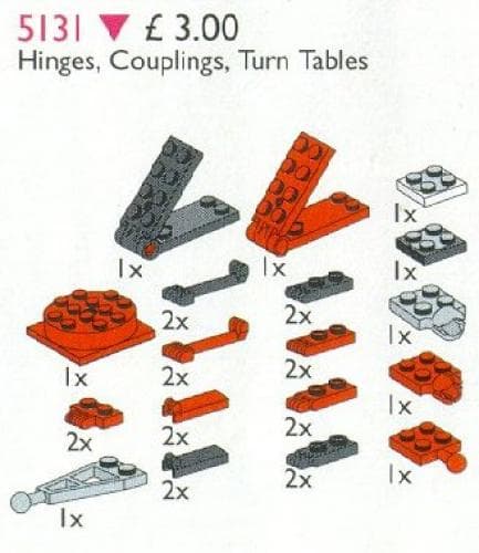 Hinges, Couplings, Turntables LEGO set (#5131-1)