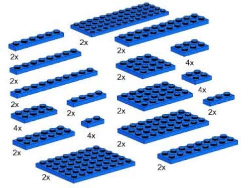 Plates, Blue LEGO set (#5146-1)