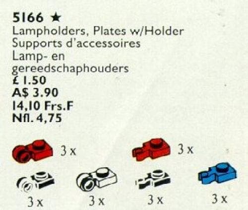 Lampholders, Plates with Holder LEGO set (#5166-1)