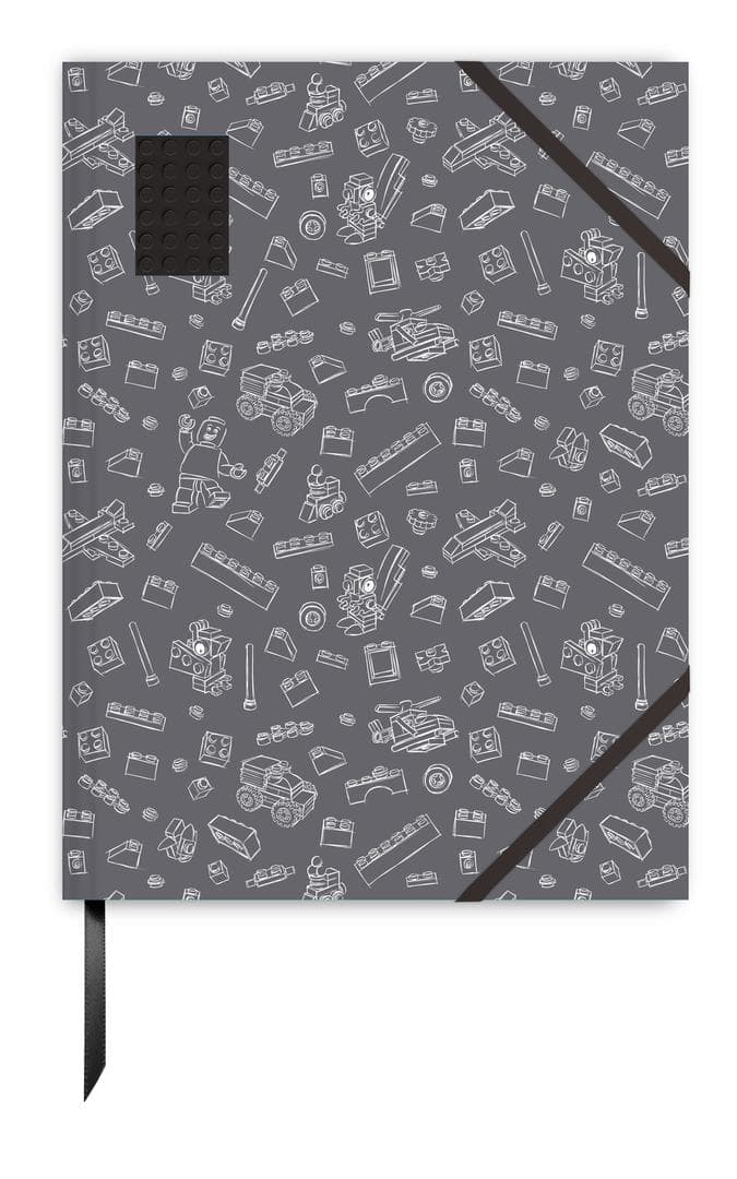 4 x 6 Embedded Brick Notebook - Grey LEGO Stationery and Office Supplies set (#51668-1, 2023)