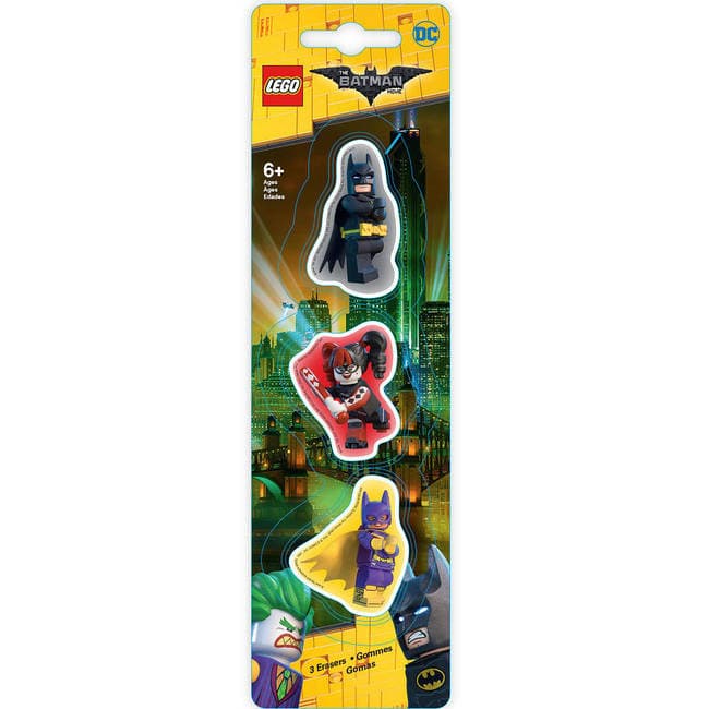 The LEGO Batman Movie: 3 Eraser Set LEGO Stationery and Office Supplies set (#51759-1, 2017)