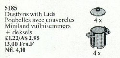 Dustbins with Lids LEGO set (#5185-1)