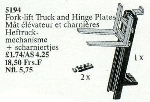 Hinge Plate, Fork-Lift LEGO set (#5194-1)
