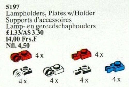 Lampholders, Plate with Holders LEGO set (#5197-1)