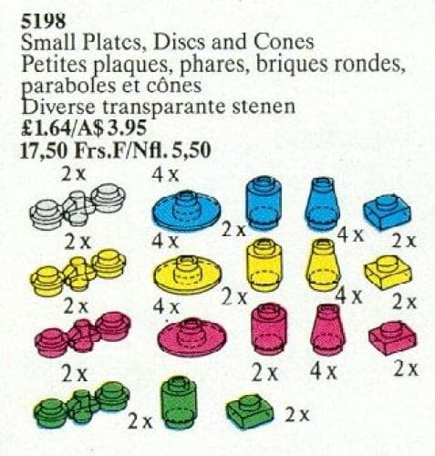 Small Plates, Disks and Cones LEGO set (#5198-1)