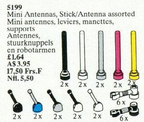 Mini Antennas and Stick LEGO set (#5199-1, 1989)