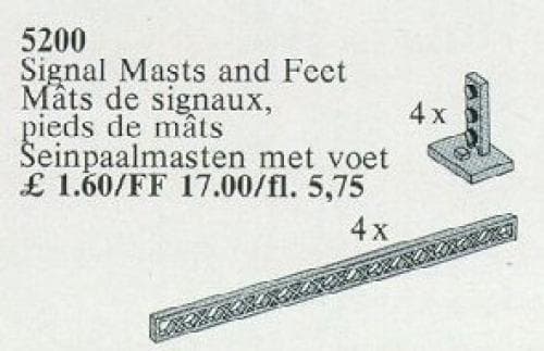 Signal Masts and Feet LEGO set (#5200-1)