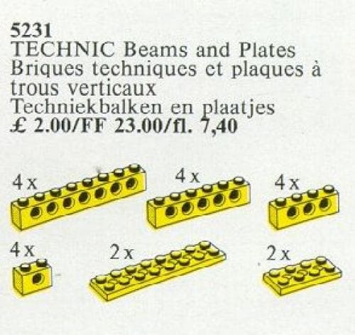 TECHNIC Beams and Plates [Yellow] LEGO set (#5231-1)