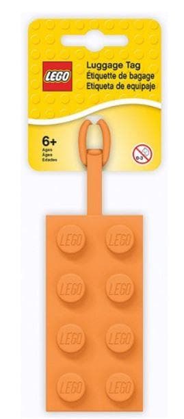 Orange Brick Luggage Tag LEGO Bag and Luggage Tags set (#52608-1, 2019)