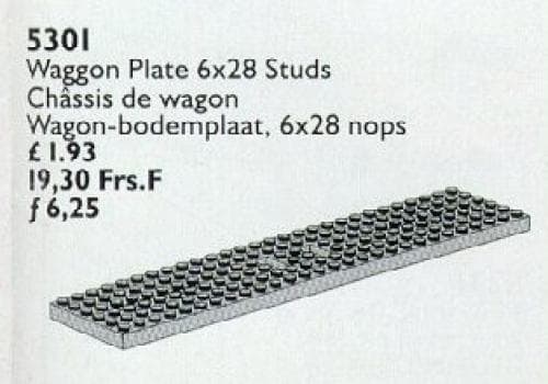 Wagon Plate 6 x 28 LEGO set (#5301-1)