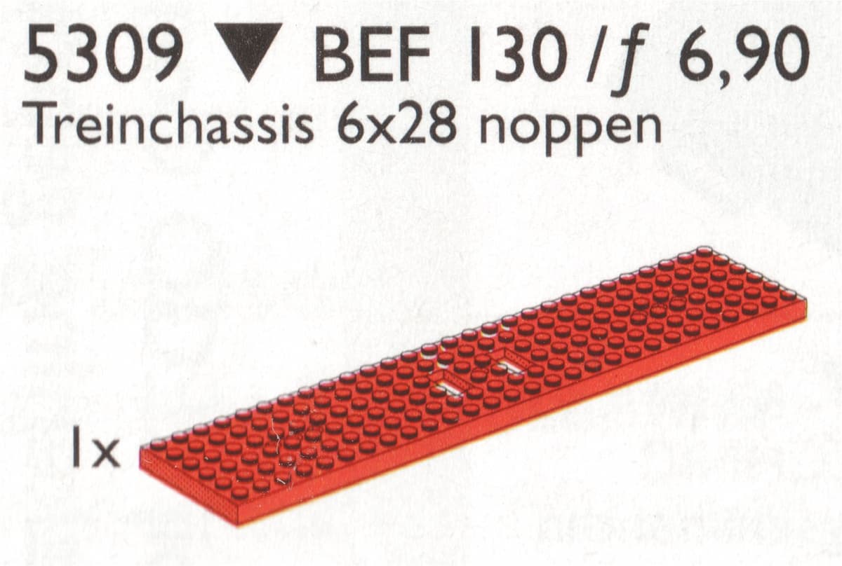 Wagon Plate, Red (6 x 28) LEGO set (#5309-1)