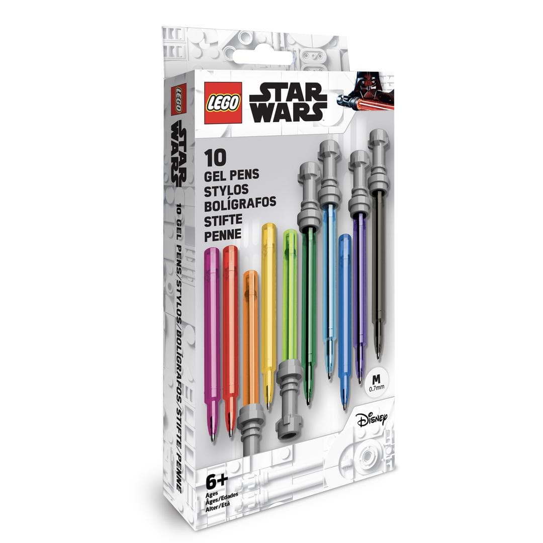 Lightsaber Gel Pen Multipack - 10 Pack LEGO Stationery and Office Supplies set (#53116-1, 2022)