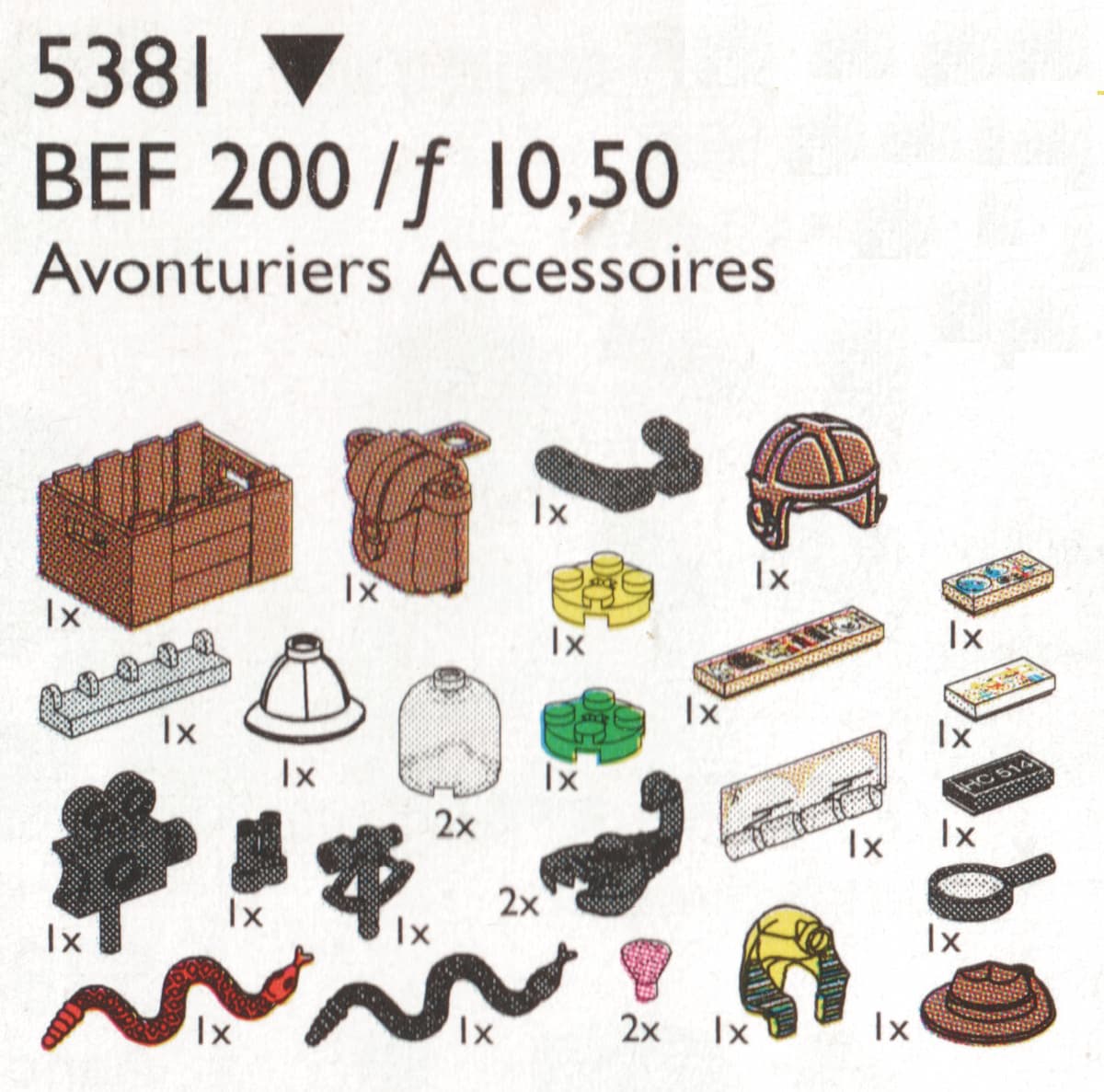 Adventurer's Accessories LEGO set (#5381-1)